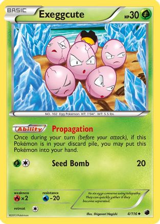 Image of Exeggcute 004/116  - Reverse Holofoil Plasma Freeze - Uncommon