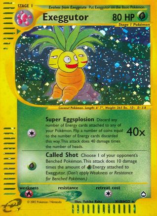 Image of Exeggutor (H10) H10  - Holofoil Aquapolis - Holo Rare