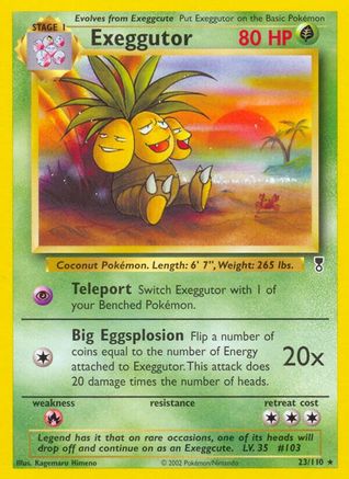 Image of Exeggutor 023  - Reverse Holofoil Legendary Collection - Rare