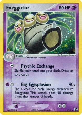 Image of Exeggutor 005  - Reverse Holofoil FireRed & LeafGreen - Holo Rare