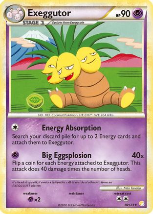 Image of Exeggutor 018  HeartGold SoulSilver - Rare