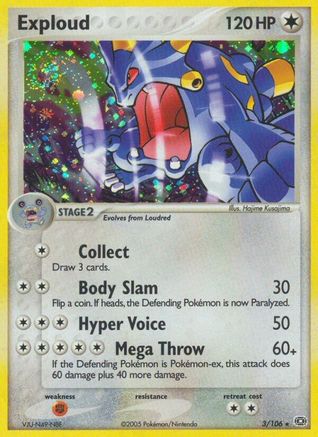 Image of Exploud 003  - Holofoil Emerald - Holo Rare