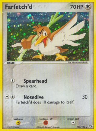 Image of Farfetch'd (Secret Rare) 107  - Holofoil Emerald - Secret Rare