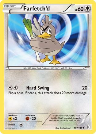 Image of Farfetch'd 107  - Reverse Holofoil Boundaries Crossed - Uncommon