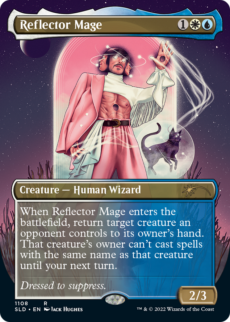 Image of Reflector Mage (Borderless) (SLD-1108) - Secret Lair Drop (Borderless)