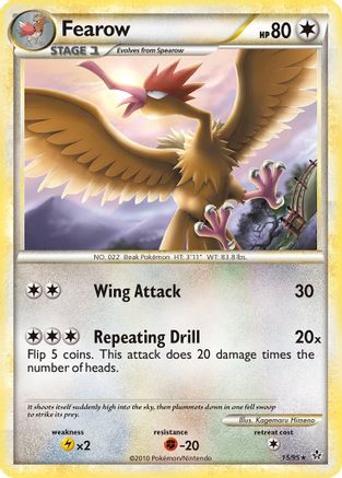 Image of Fearow 015  - Reverse Holofoil Unleashed - Rare