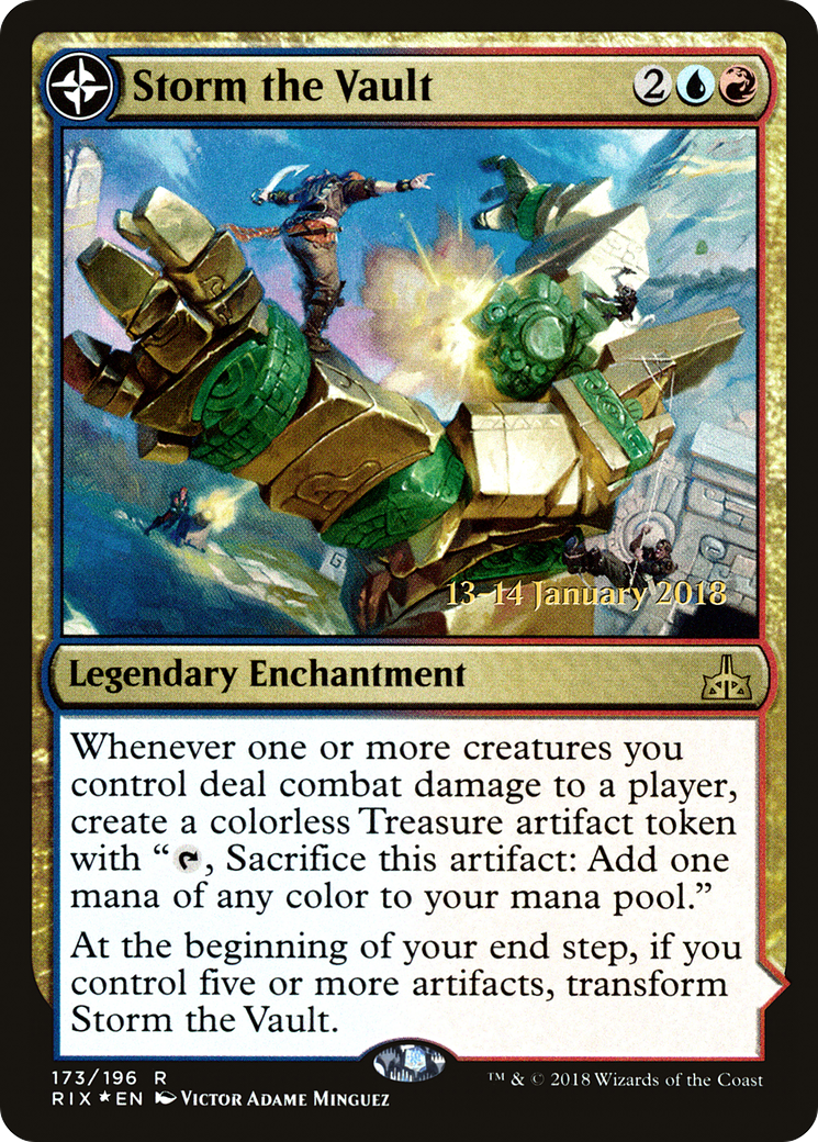 Image of Storm the Vault (PRE-173S) - Rivals of Ixalan Promos: (compasslanddfc) Foil