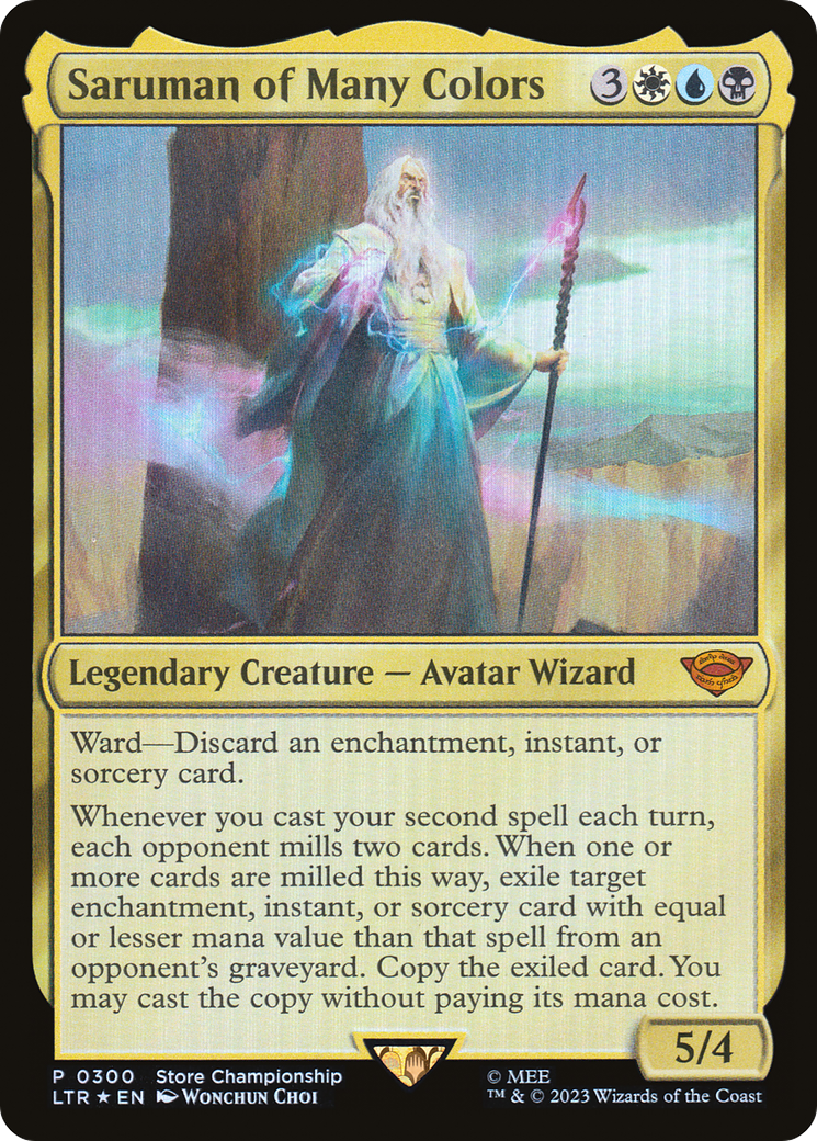 Image of Saruman of Many Colors (GAME-300) - Game Day & Store Championship Promos Foil