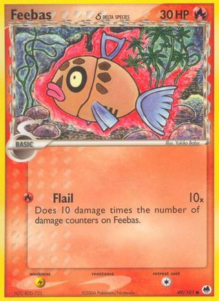 Image of Feebas (Delta Species) 049/101  - Reverse Holofoil Dragon Frontiers - Common