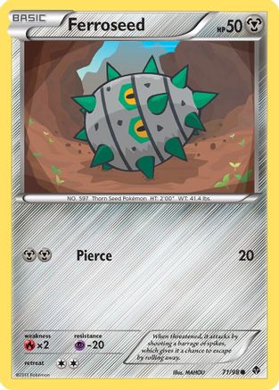 Image of Ferroseed (71) 071  - Reverse Holofoil Emerging Powers - Common