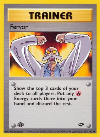 Image of Fervor 124/132  - 1st Edition Gym Challenge - Common