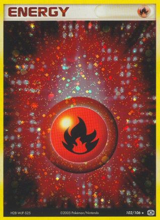 Image of Fire Energy 102/106  - Holofoil Emerald - Holo Rare