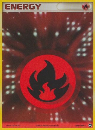 Image of Fire Energy 104/108  - Holofoil Power Keepers - Rare
