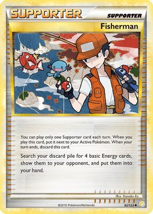 Image of Fisherman 092  - Reverse Holofoil HeartGold SoulSilver - Uncommon