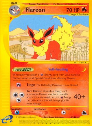 Image of Flareon (8) 008  Skyridge - Rare