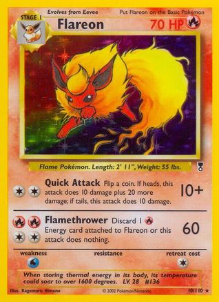 Image of Flareon 010  - Reverse Holofoil Legendary Collection - Holo Rare