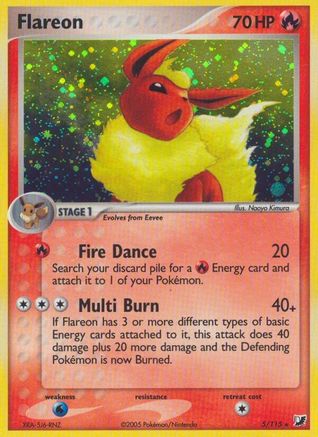 Image of Flareon 005  - Reverse Holofoil Unseen Forces - Holo Rare