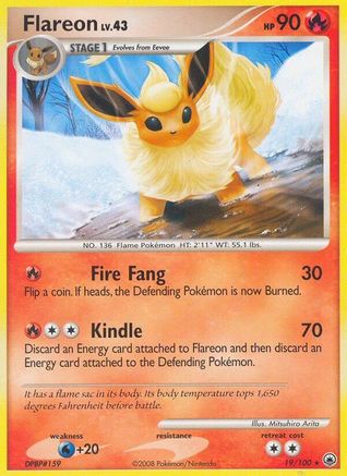 Image of Flareon 019  - Reverse Holofoil Majestic Dawn - Rare