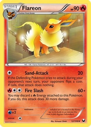 Image of Flareon 012  Dark Explorers - Uncommon