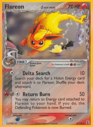Image of Flareon (Delta Species) 005  - Holofoil Delta Species - Holo Rare
