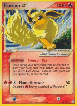 Image of Flareon Star 100  - Holofoil Power Keepers - Ultra Rare