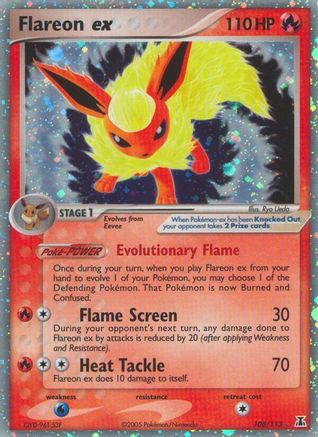 Image of Flareon ex 108  - Holofoil Delta Species - Ultra Rare