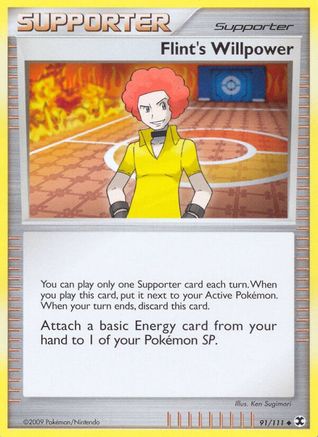 Image of Flint's Willpower 091  - Reverse Holofoil Rising Rivals - Uncommon