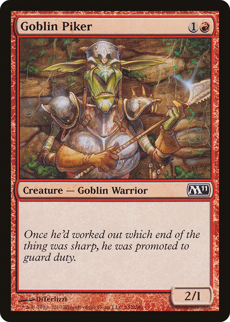 Image of Goblin Piker (M11-142) - Magic 2011 Foil