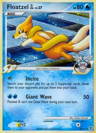 Image of Floatzel GL 004  - Reverse Holofoil Rising Rivals - Holo Rare