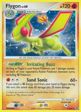 Image of Flygon 005/132  - Reverse Holofoil Secret Wonders - Holo Rare