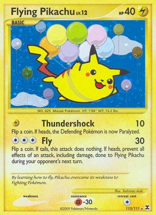Image of Flying Pikachu 113  - Holofoil Rising Rivals - Secret Rare