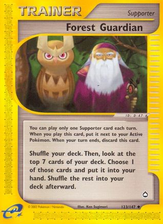 Image of Forest Guardian 123/147  - Reverse Holofoil Aquapolis - Uncommon