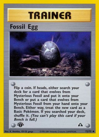 Image of Fossil Egg 072/75  - Unlimited Neo Discovery - Uncommon