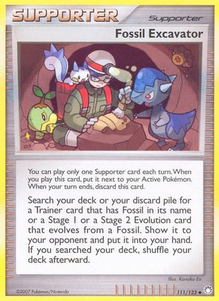 Image of Fossil Excavator 111/123  - Reverse Holofoil Mysterious Treasures - Uncommon