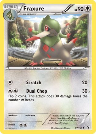 Image of Fraxure 087  - Reverse Holofoil Noble Victories - Uncommon