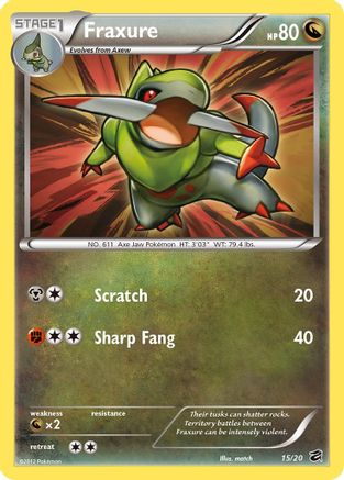 Image of Fraxure (15) 015  - Holofoil Dragon Vault - Holo Rare