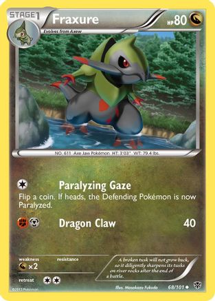 Image of Fraxure 068  - Reverse Holofoil Plasma Blast - Uncommon