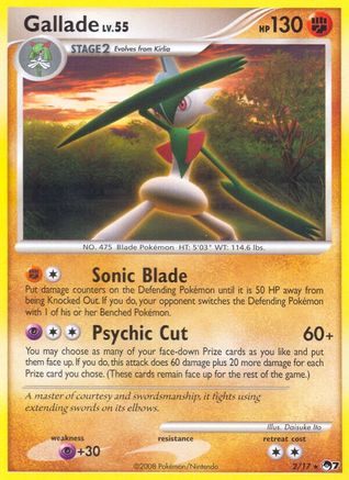 Image of Gallade 002  - Holofoil POP Series 7 - Rare