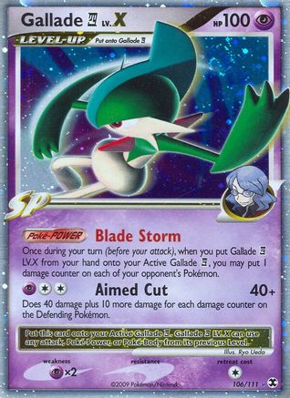 Image of Gallade E4 Lv.X 106  - Holofoil Rising Rivals - Ultra Rare