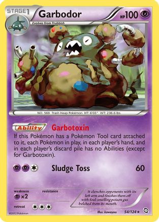 Image of Garbodor 054  - Reverse Holofoil Dragons Exalted - Holo Rare