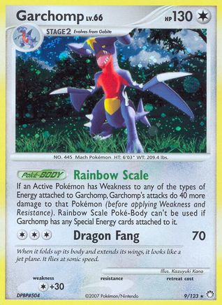 Image of Garchomp 009/123  - Reverse Holofoil Mysterious Treasures - Holo Rare