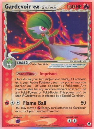 Image of Gardevoir ex (Delta Species) 093  - Holofoil Dragon Frontiers - Ultra Rare