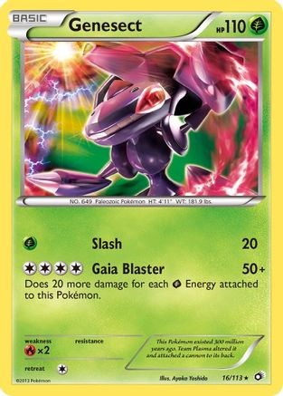 Image of Genesect 016  - Holofoil Legendary Treasures - Holo Rare