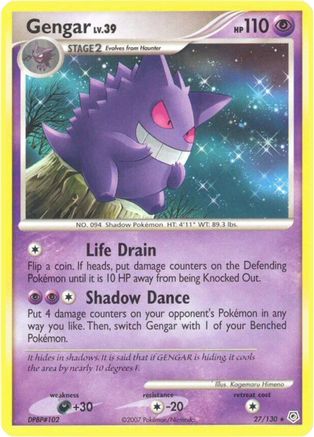 Image of Gengar 027/130  - Reverse Holofoil Diamond and Pearl - Rare