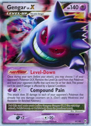 Image of Gengar Lv.X 097/99  - Holofoil Arceus - Ultra Rare
