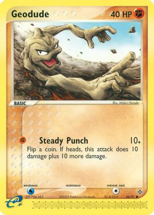 Image of Geodude 056/97  - Reverse Holofoil Dragon - Common