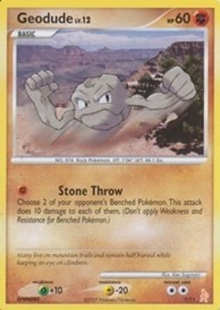 Image of Geodude 001  DP Trainer Kit Manaphy & Lucario - Common