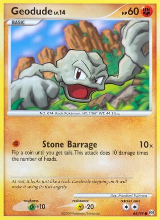Image of Geodude 065  - Reverse Holofoil Arceus - Common