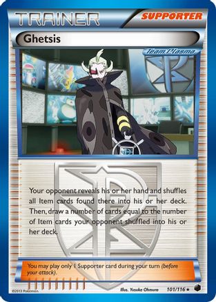 Image of Ghetsis (Team Plasma) 101/116  - Holofoil Plasma Freeze - Holo Rare