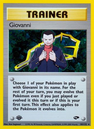 Image of Giovanni (18) 018/132  - 1st Edition Holofoil Gym Challenge - Holo Rare